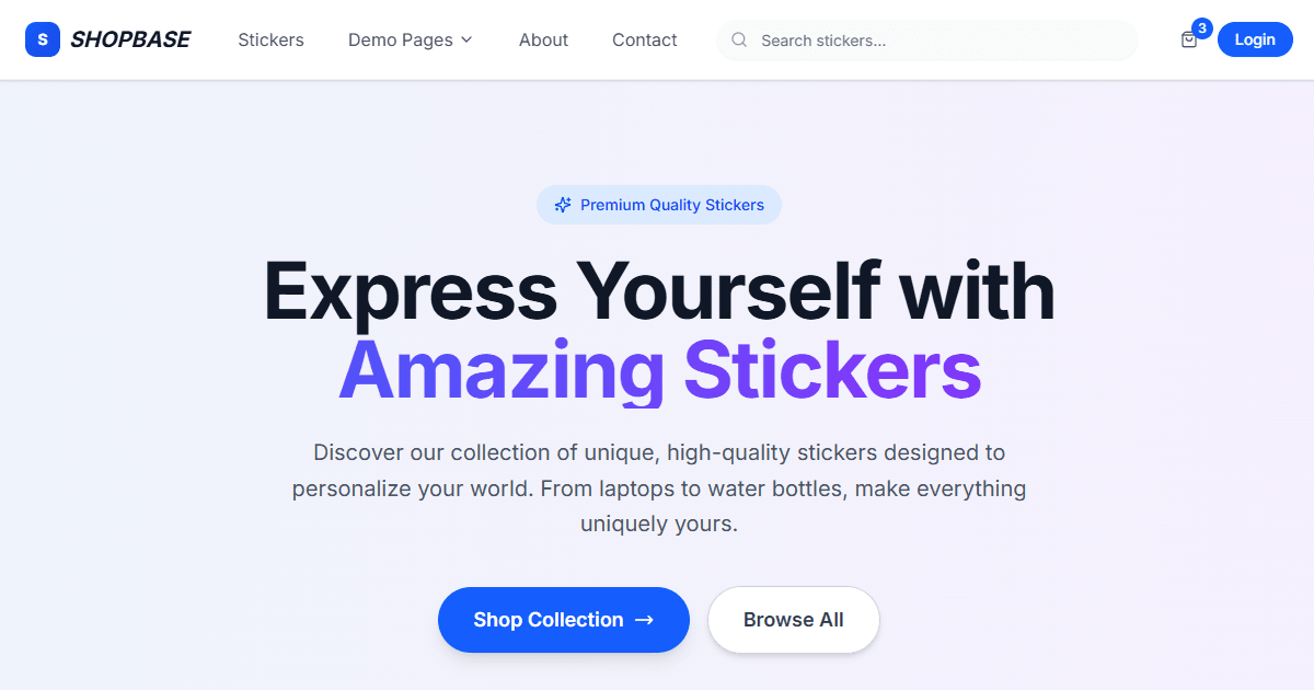 ShopBase - Next.js E-commerce Boilerplate main preview